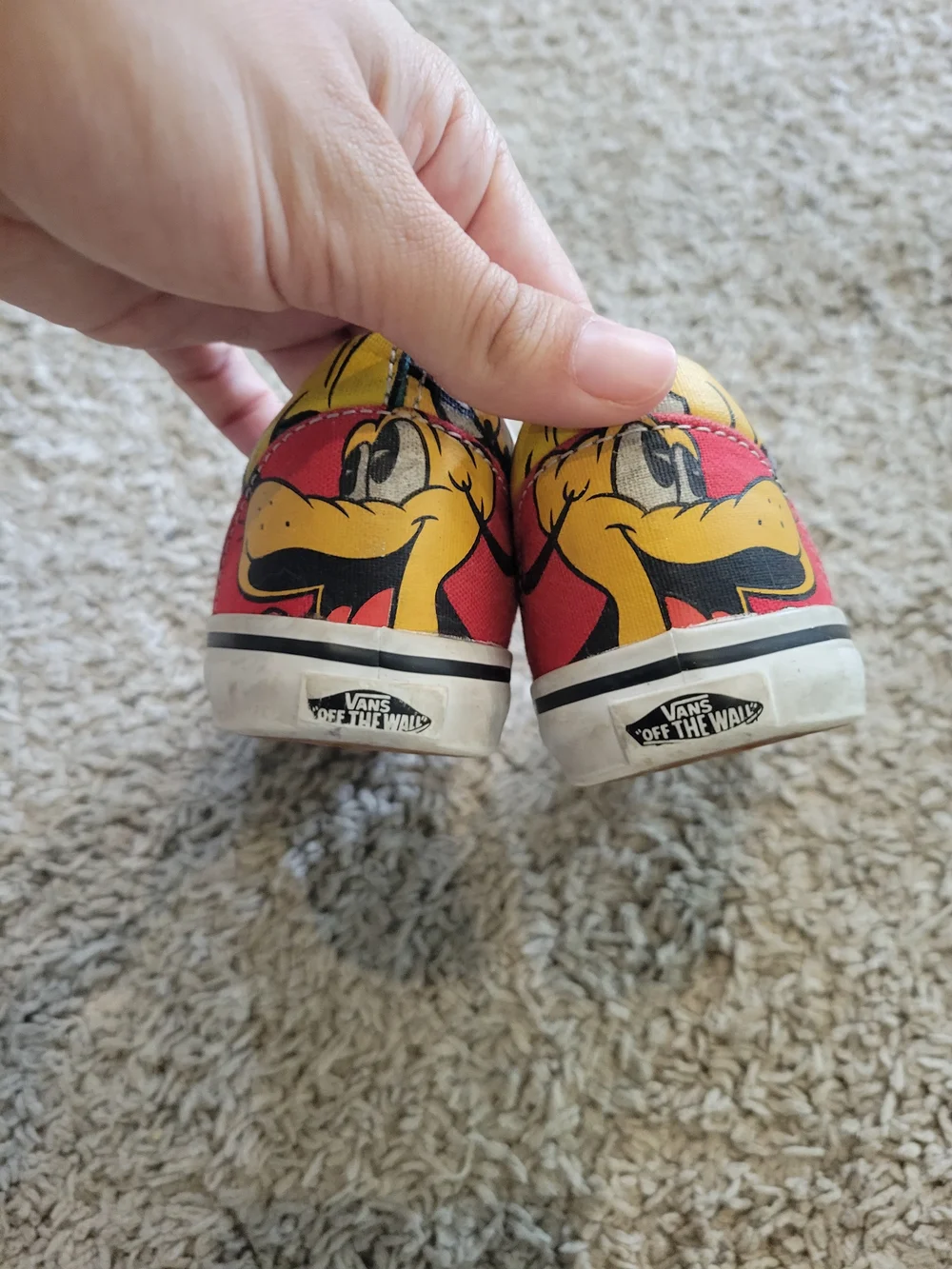 Vans Kids Red, Yellow & Blue Cartoon Canvas Sneakers